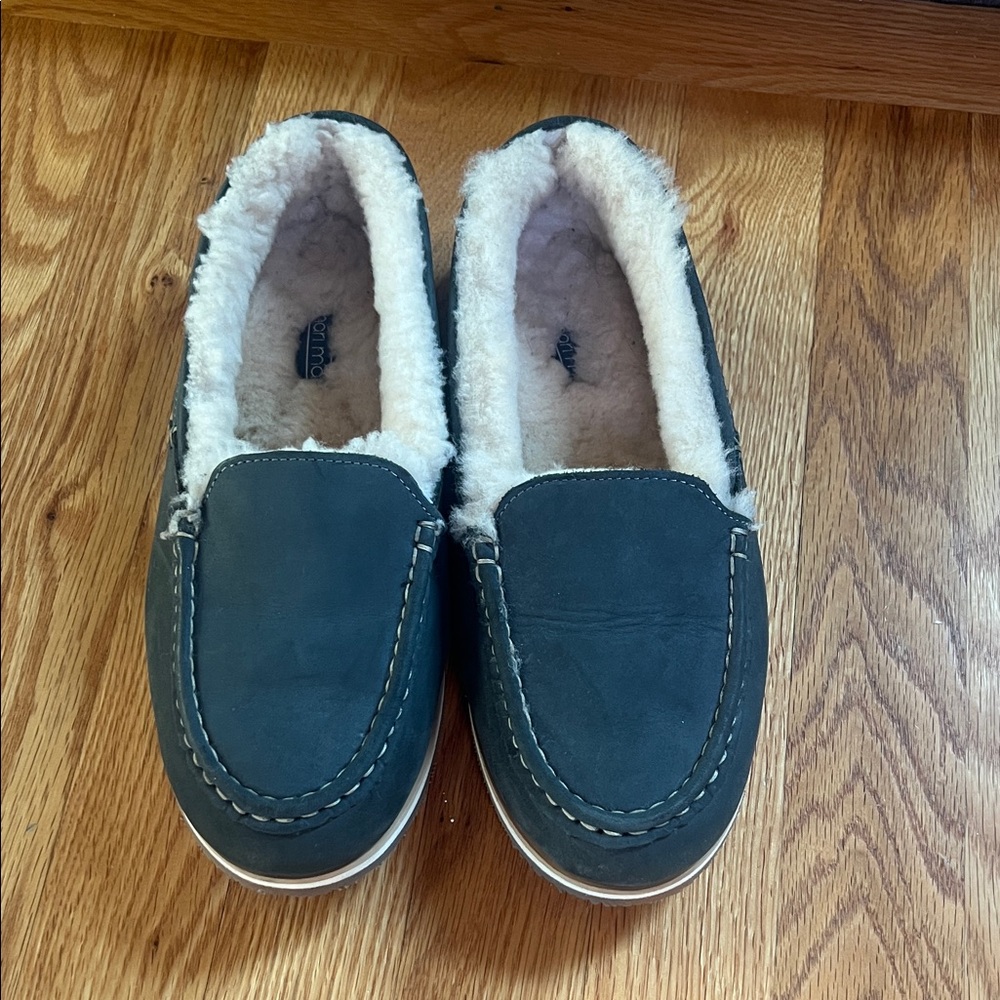 Hari Mari Cozy Lined Slip-On Moccasins gray size 8